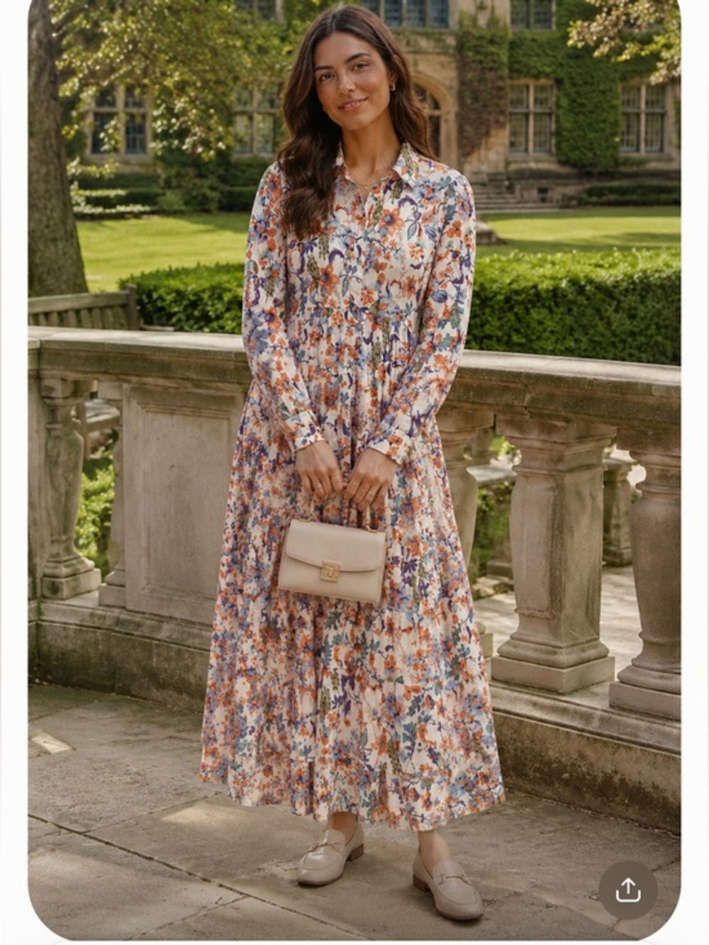 The Lazy Poet Kaia Ravello cotton midi maxi  dress size M
